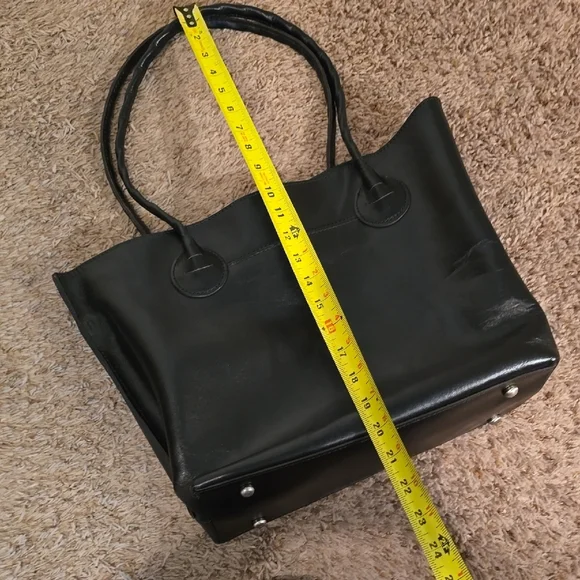 Patricia Nash Black Leather Tote with Double Strap Handles - Picture 14 of 15